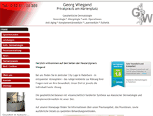 Tablet Screenshot of hautarzt-wiegand.de